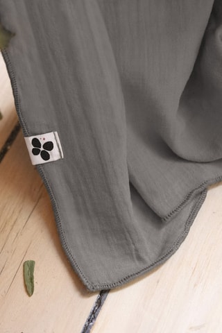 Rideau ajustable en coton 125 g/m² Gaïa - Anthracite - 140 x 300 cm