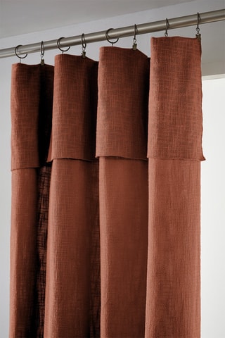 Rideau ajustable Sixtine - Rouge brique - 140 x 270 cm