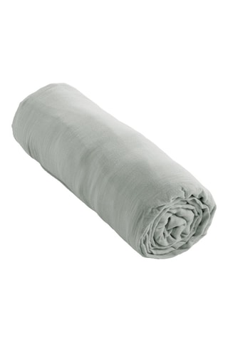Drap-housse en coton 125 fils/cm² Gaïa - Vert 