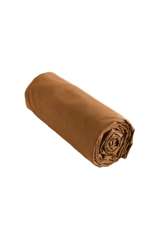 Drap-housse en coton 57 fils/cm² 
Ambre - Camel