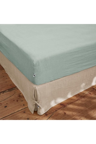 Drap-housse en lin Soline Eucalyptus