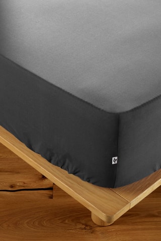 Drap-housse en coton 57 fils/cm² Ambre - Poivre