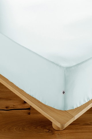 Drap-housse en coton 57 fils/cm² Ambre - Menthe givrée