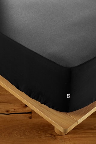 Drap-housse en coton 57 fils/cm² Ambre - Truffe