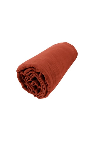Drap-housse Gaïa Terracotta