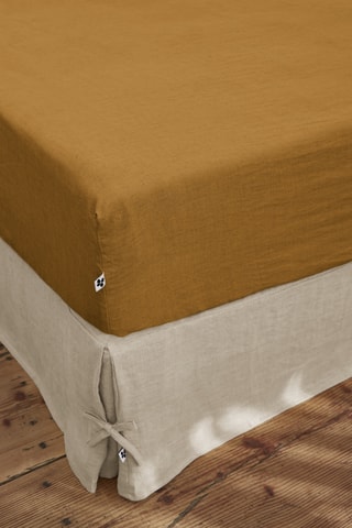 Drap-housse en lin Soline - Marron