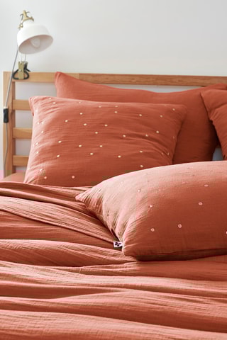Taie d'oreiller Gaïa Chic Terracotta