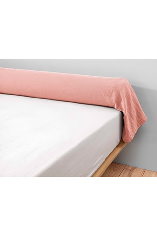 Taie de traversin 125 g/m² Gaïa - Rose pêche
