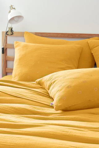 Taie d'oreiller Gaïa Boho Safran