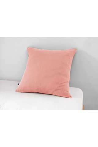 Taie d'oreiller en coton Gaïa Rose pêche
