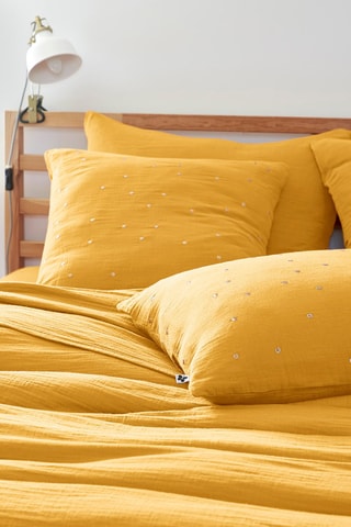 Taie d'oreiller Gaïa Chic Safran