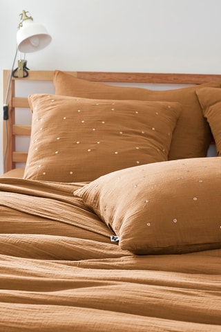Taie d'oreiller Gaïa Chic Camel