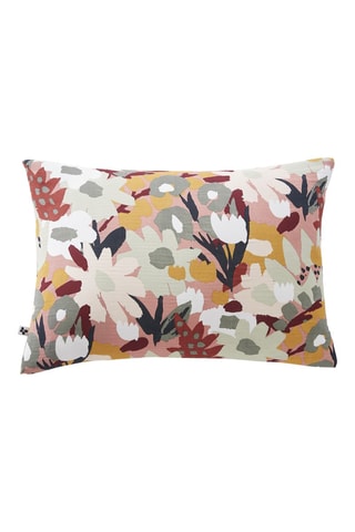 Taie d'oreiller en coton 125 fils/cm² Léane - Rose et gris