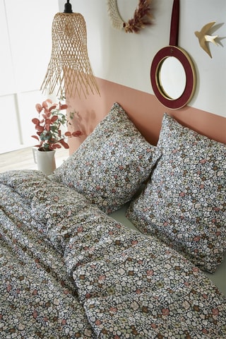 Parure de couette en coton 57 fils/cm² Malia - Noir et blanc