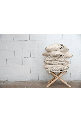Parure de lit en coton 57 fils/cm² Berbère - Blanc cassé