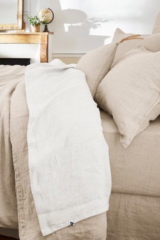 Drap plat en lin Soline  Blanc