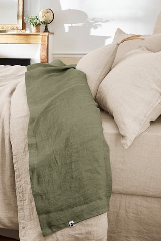Drap plat en lin Soline  Kaki