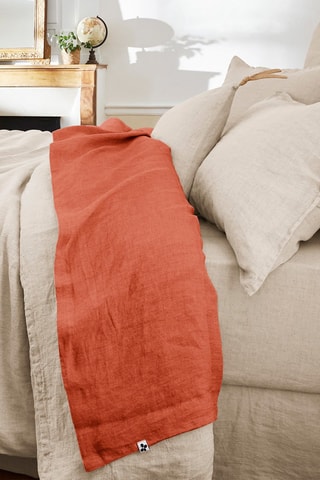 Drap plat en lin Soline  Paprika