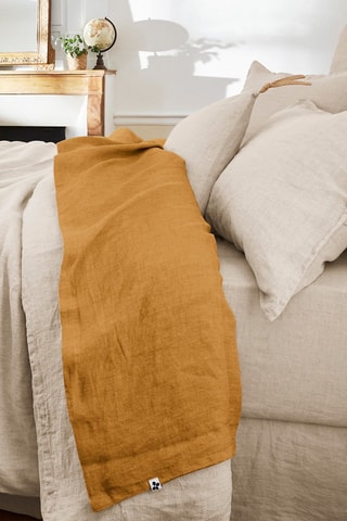 Drap plat en lin Soline  Caramel