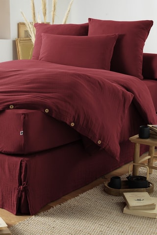Cache-sommier en coton 125 g/m² Gaïa - Bordeaux
