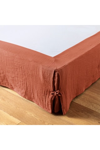 Cache-sommier en coton 125 g/m² Gaïa - Terracotta