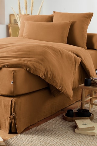 Cache-sommier en coton 125 g/m² Gaïa - Camel