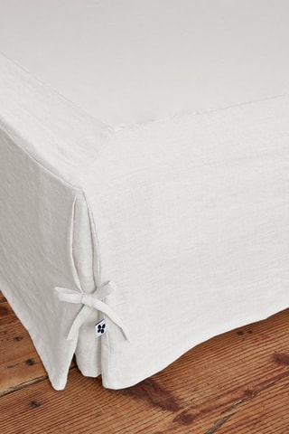 Cache-sommier en lin 160 g/m² Soline - Blanc
