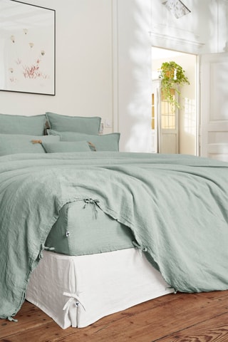 Cache-sommier en lin 160 g/m² Soline - Blanc