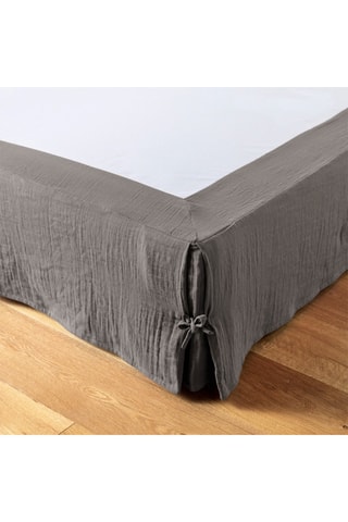Cache-sommier en coton 125 g/m² Gaïa - Granit