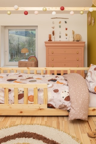 Parure de lit réversible en coton 57 fils/cm² Sky Dream - Rose pâle