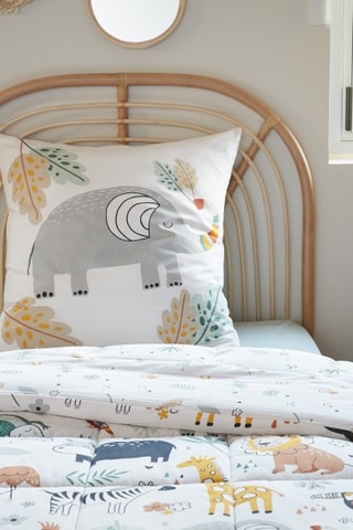 Parure de lit en coton 57 fils/cm² Savane - Blanc