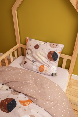 Parure de lit réversible en coton 57 fils/cm² Sky Dream - Rose