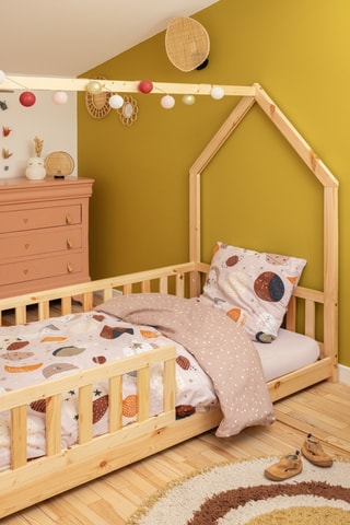 Parure de lit réversible en coton 57 fils/cm² Sky Dream - Rose