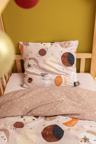 Parure de lit réversible en coton 57 fils/cm² Sky Dream - Rose
