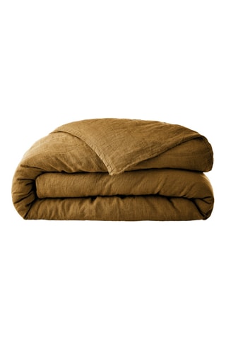 Housse de couette en lin Soline - Camel