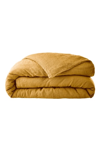 Housse de couette en lin Soline - Jaune
