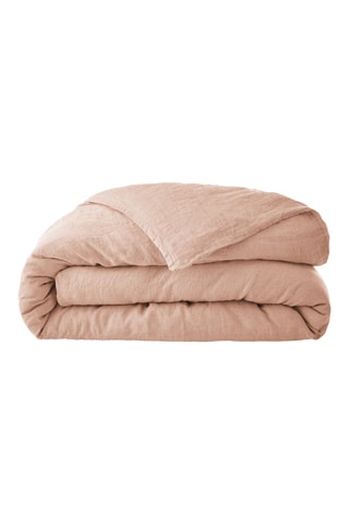 Housse de couette en lin Soline - Vieux rose