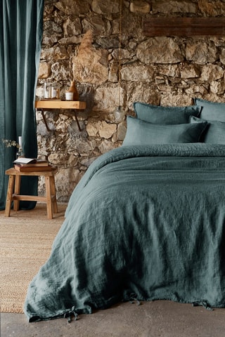 Housse de couette en lin Soline Ardoise