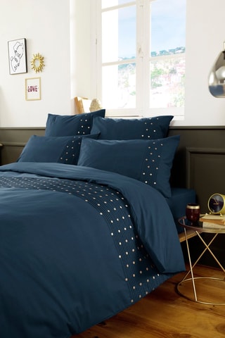 Housse de couette en coton 57 fils/cm² Agathe - Mûre
