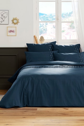 Housse de couette en coton 57 fils/cm² Agathe - Mûre