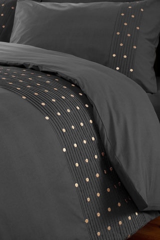 Housse de couette en coton 57 fils/cm² Agathe - Poivre