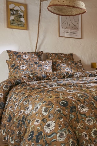 Housse de couette en gaze de coton Camélia 125 g/m² - Camel