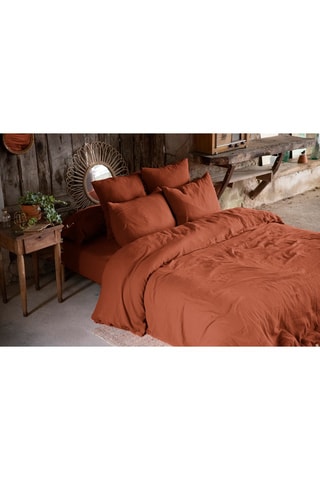 Housse de couette Gaïa Terracotta