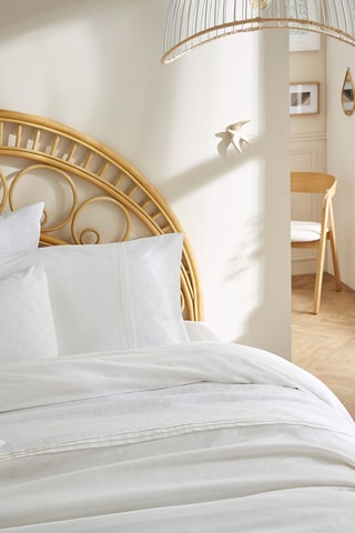 Housse de couette en coton 57 fils/cm² Jeanne - Blanc