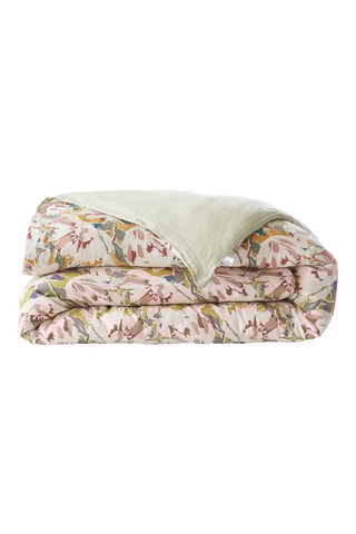 Housse de couette réversible Clarence - Blanc et vert