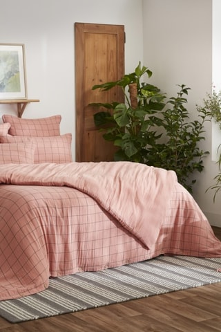 Housse de couette réversible Gaïa Match - Rose