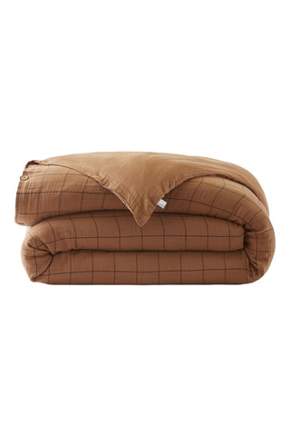 Housse de couette réversible Gaïa Match - Camel