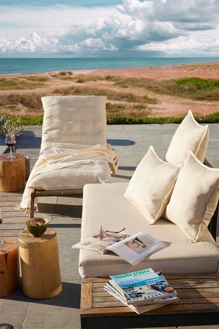 Housse de bain de soleil Naïa - Ecru - 70 x 190 cm