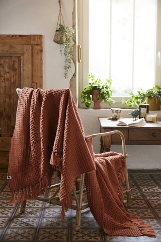 Plaid Gabin - Terracotta - 180 x 220 cm
