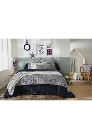 Edredon en coton 125 g/m² Malia - Blanc et violet
